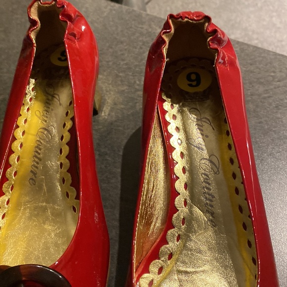 Juicy Couture red patent leather shoes with gold heels. Brand new - Picture 2 of 5
